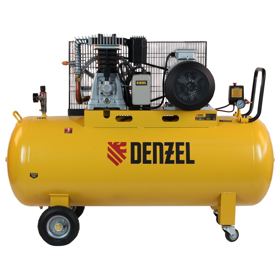 Компрессор воздушный, ременный привод BCI5500-T/270, 5.5 кВт, 270 литров, 850 л/мин Denzel (58129)