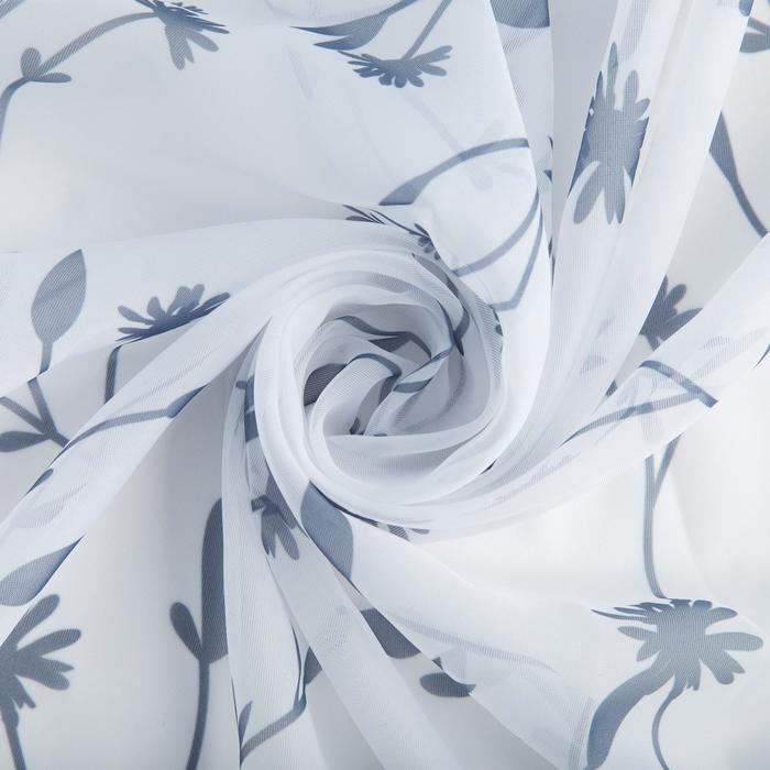 Тюль "flowers" 145*260 см компл. 2 шт. (1/25) "этель" 5525186