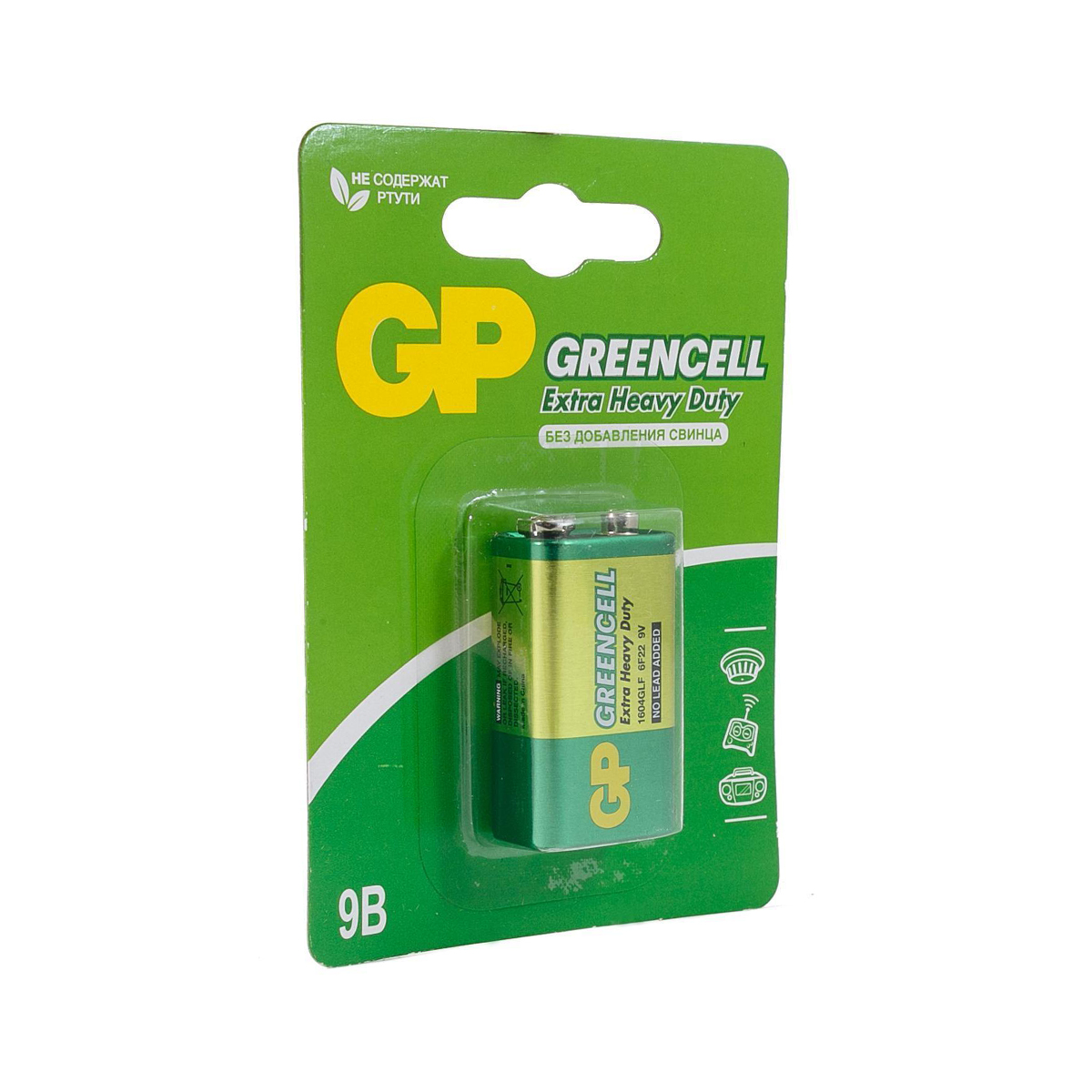 Батарейка gp greencell 1604glf-2cr1  крона (1 шт. в блистере) (10/200)