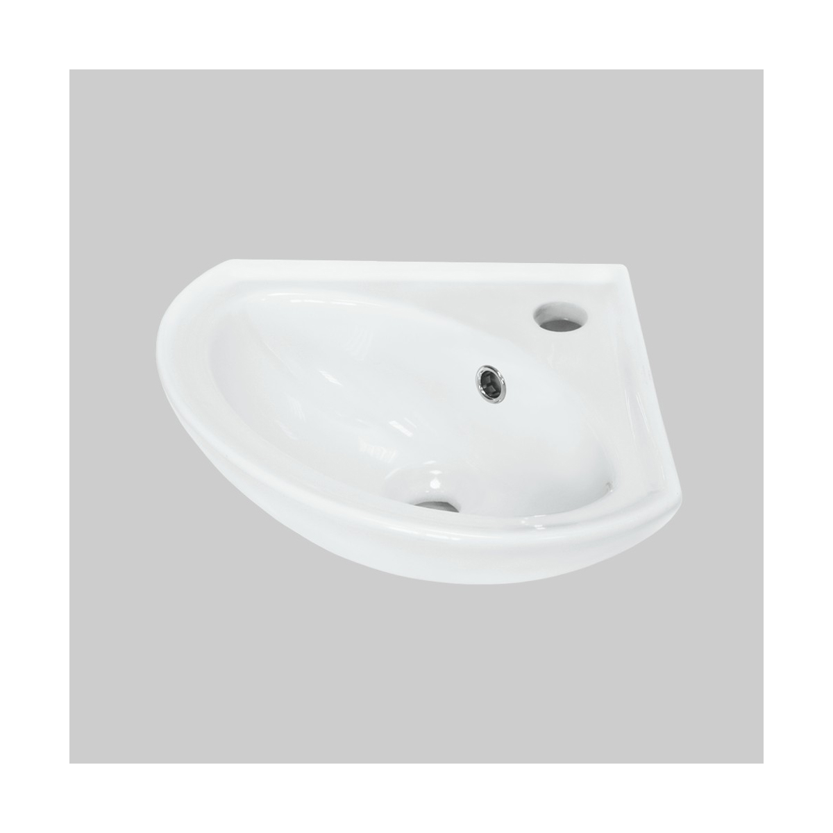 Раковина "веер" уп угловая белая "sanita" wb.cr/veer/23-c/wht.g/s1