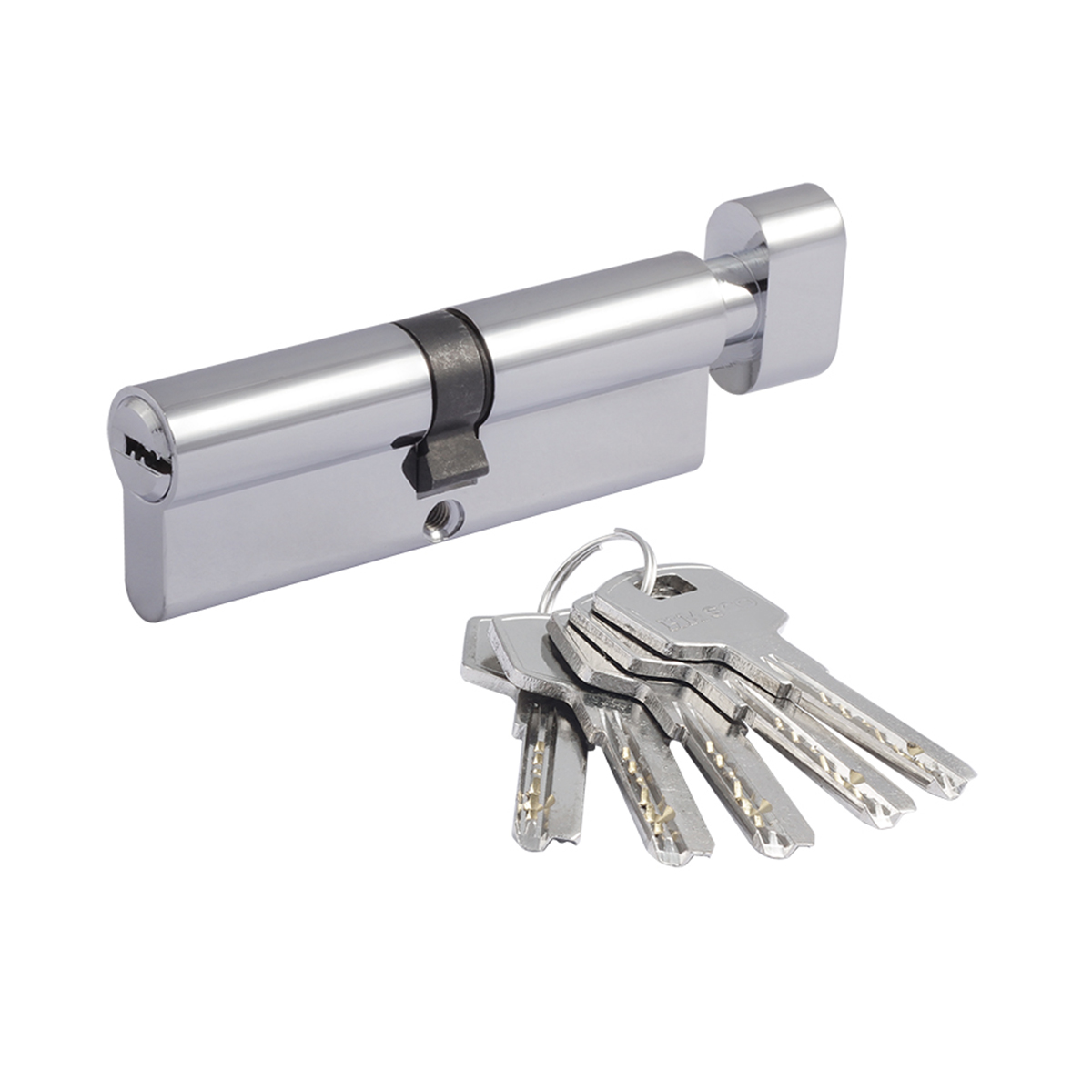 Цилиндров. механизм есо-std z лпв-90 (45-45) (ключ/вертушка) хром (1/10/80) "нора-м"