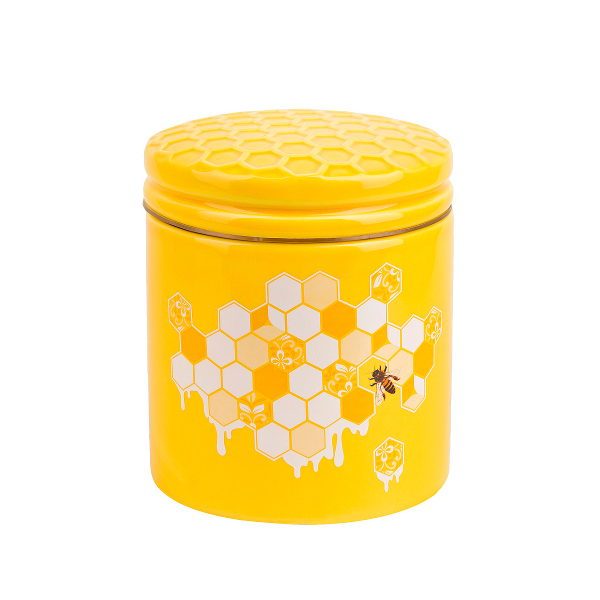 Банка для сыпучих продуктов "honey" 10*10*12 см, 480 мл (1/36) "dolomite" l2520971