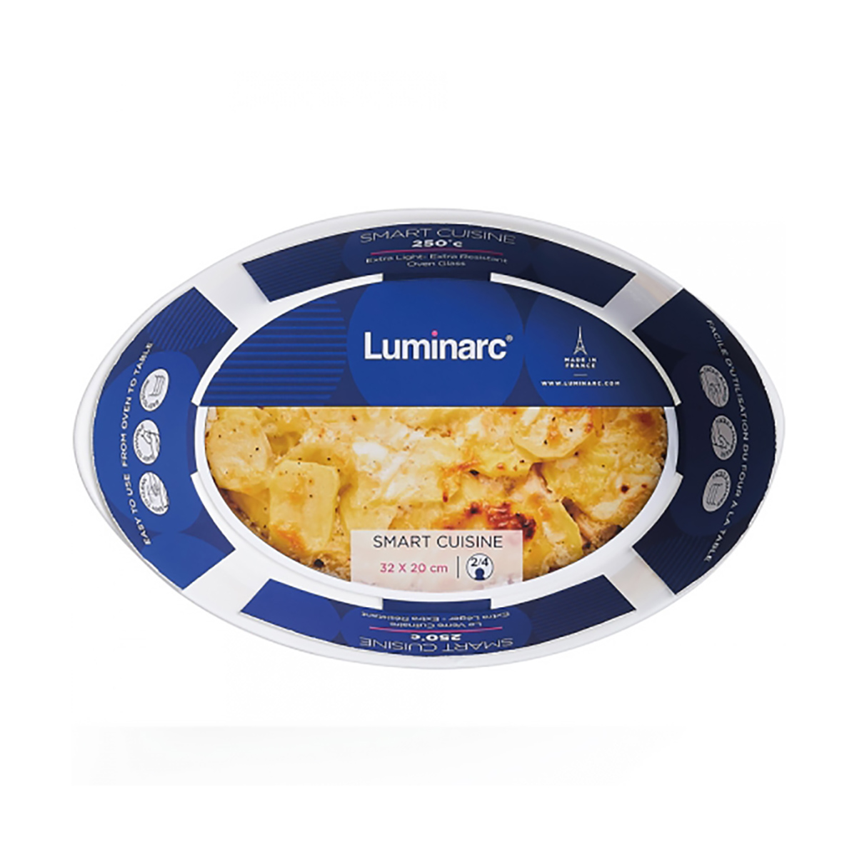 Форма для запекания "luminarc" smart cuisine 32 х 20 см овальная (1/6)