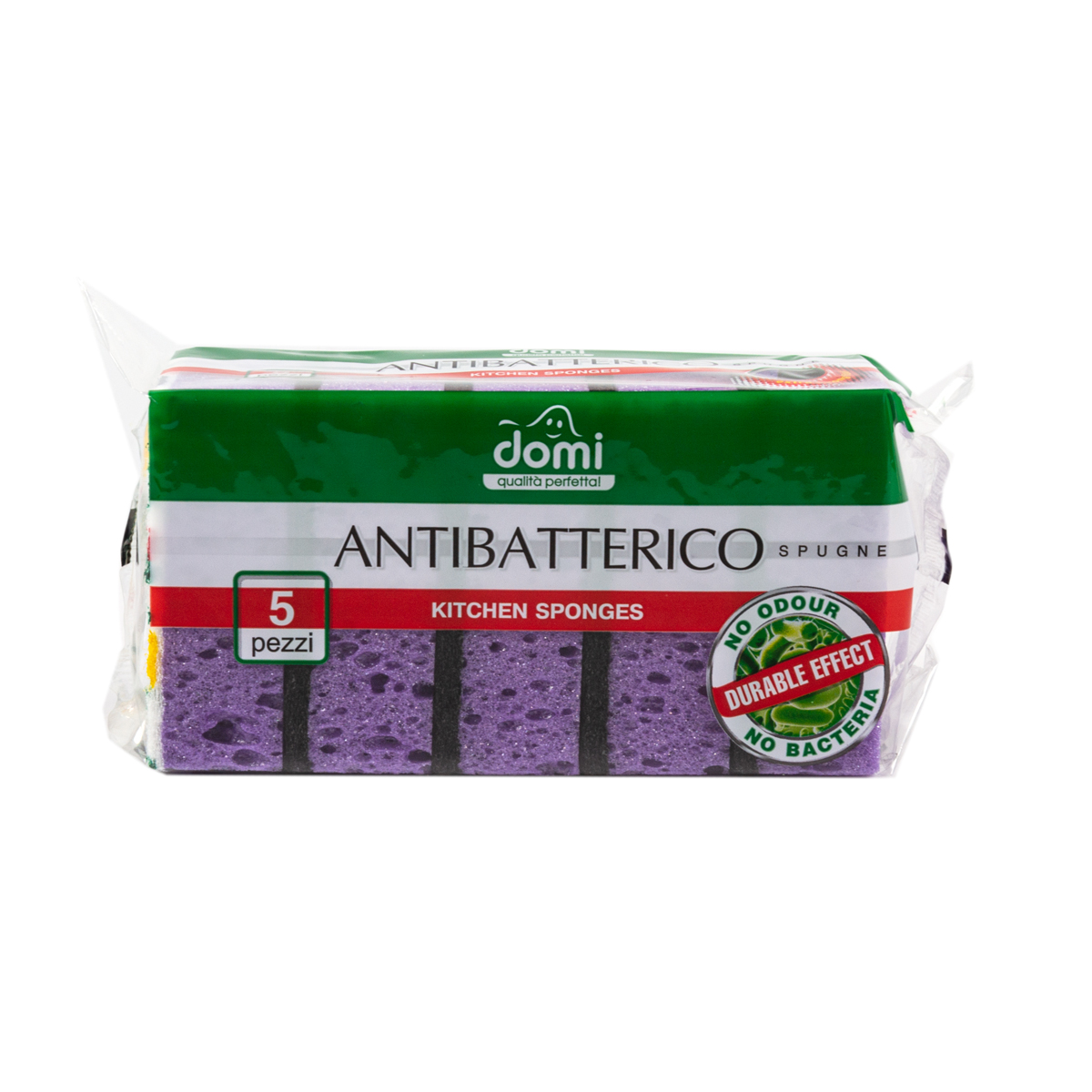 Губки для посуды антибактер. упак. 5 шт. (1/40) "domi" 0464 di