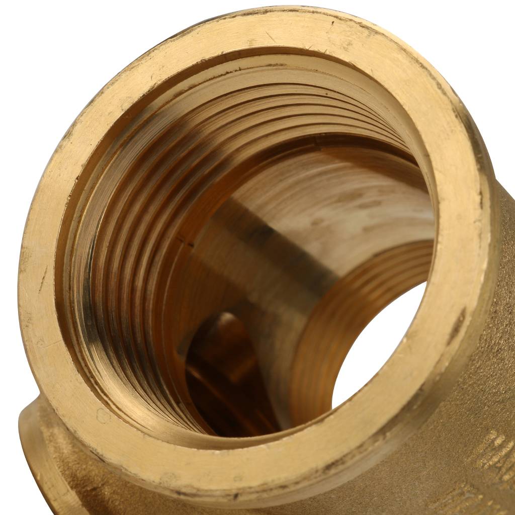 Тройник резьбовой ВР 1" x 3/4" x 1" латунь TIEMME