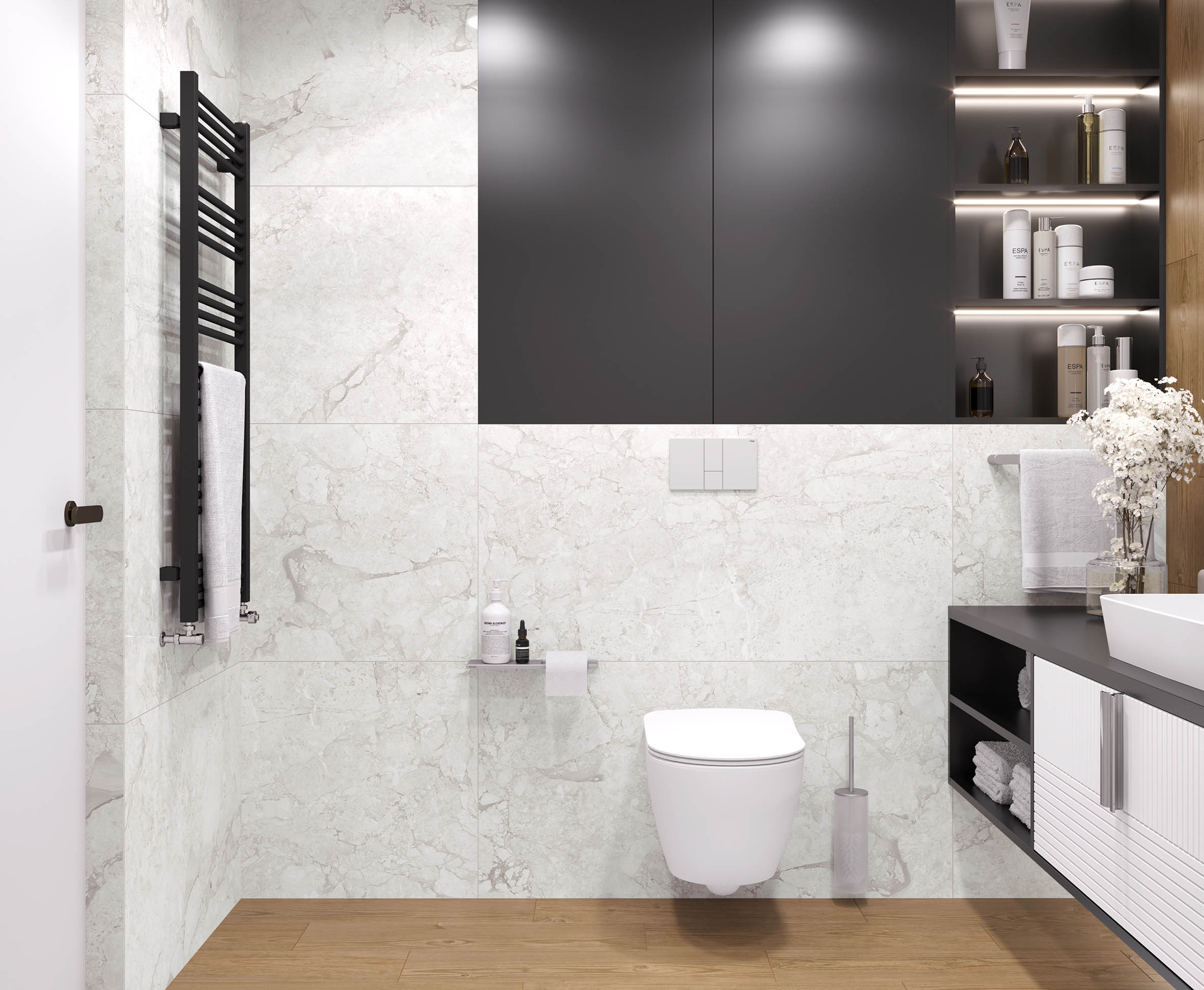 Emil white керамогранит светло-серый полированный 60x60