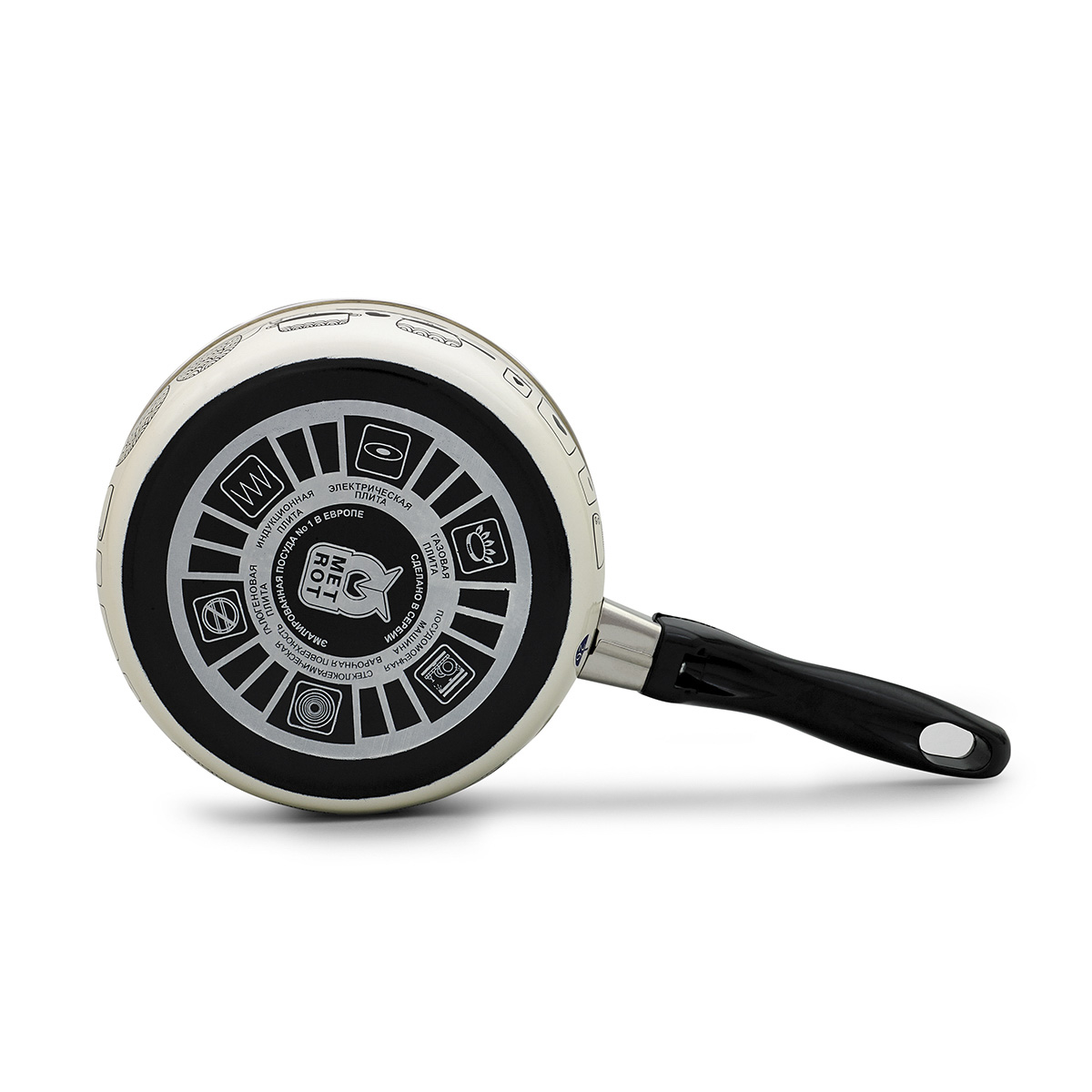 Ковш эмалиров. "ретро" 1,6 л, 16 см (1/4) "metrot"