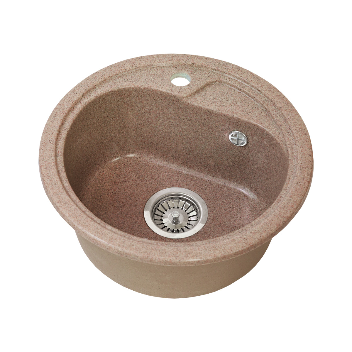 Мойка для кухни врезная искуств. камень gs-04-307 d-445 мм терракот "granstones"