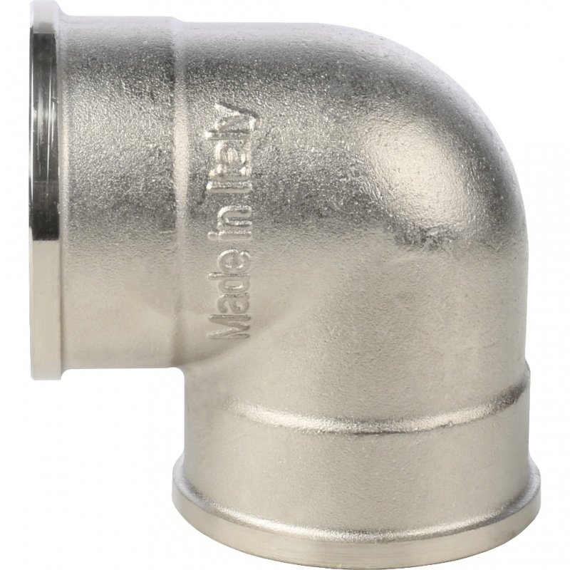 Угол резьбовой ВР 1"1/2 никель STOUT