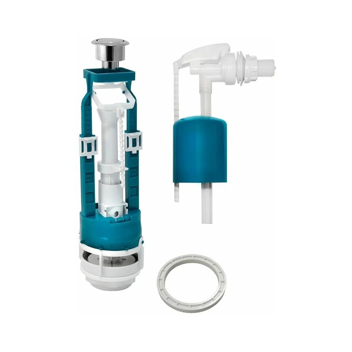 Арматура водосливная 1 кноп. (гальв.), боковой подвод (1/20) "инкоэр" и - сб1-бпрн-х-в р