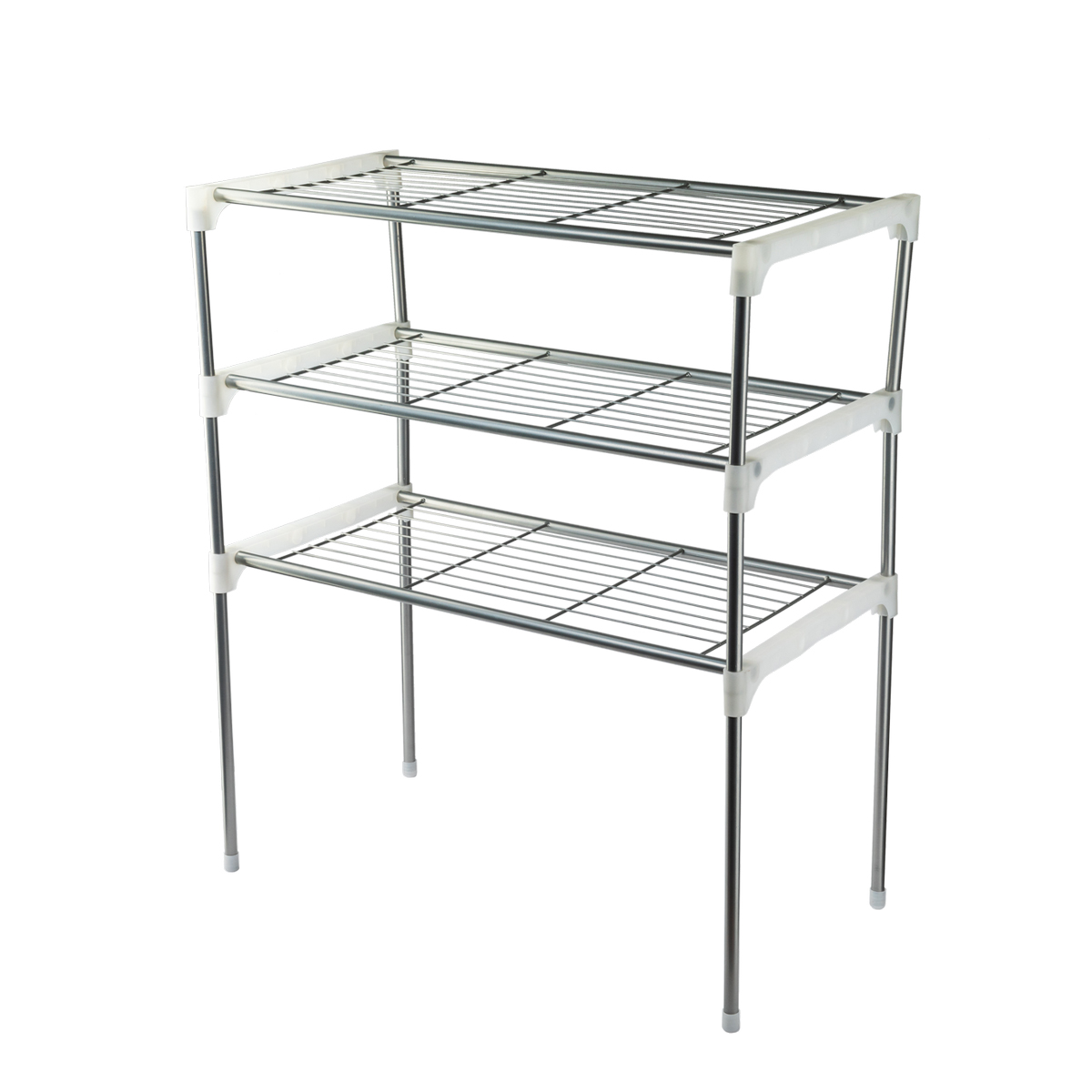 Полка настольная 3-х ярусная 57*30*65 см металл/пласт., хром. (1/15) "swensa" swfl-1083