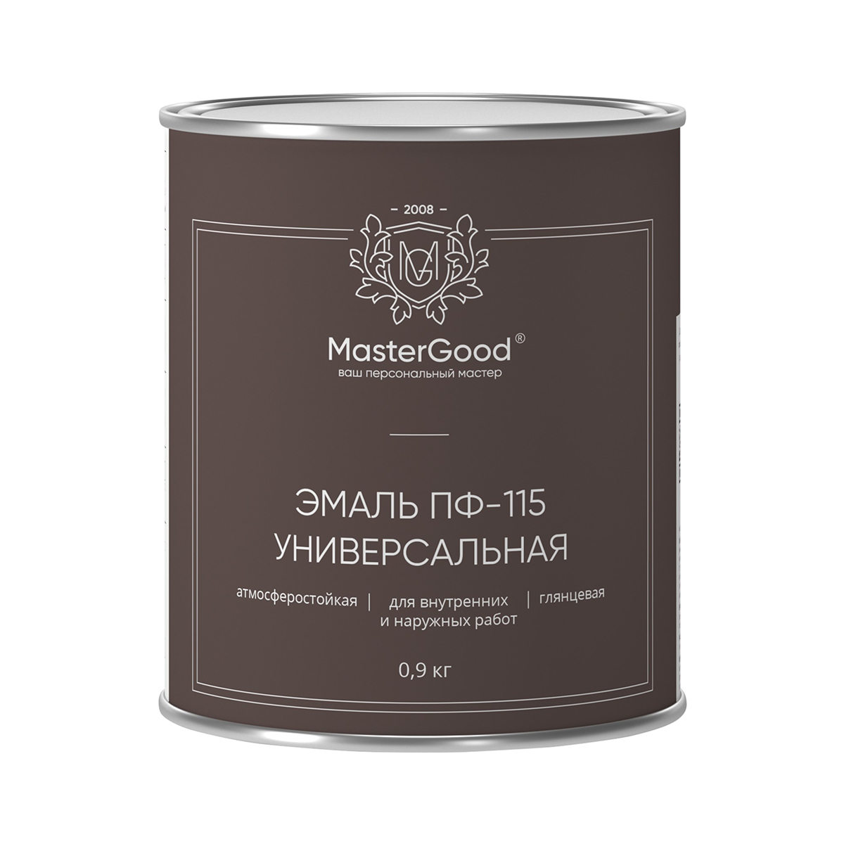 Эмаль пф-115 белая 0,9 кг (1/12) "mastergood"