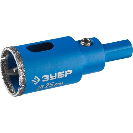 Коронка алмазная по кафелю и стеклу ЗУБР Профессионал