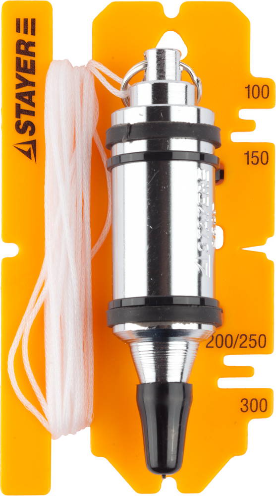 Отвес STAYER ″PROFI″ строительный со шнуром, с противоударным ободком, 250 г