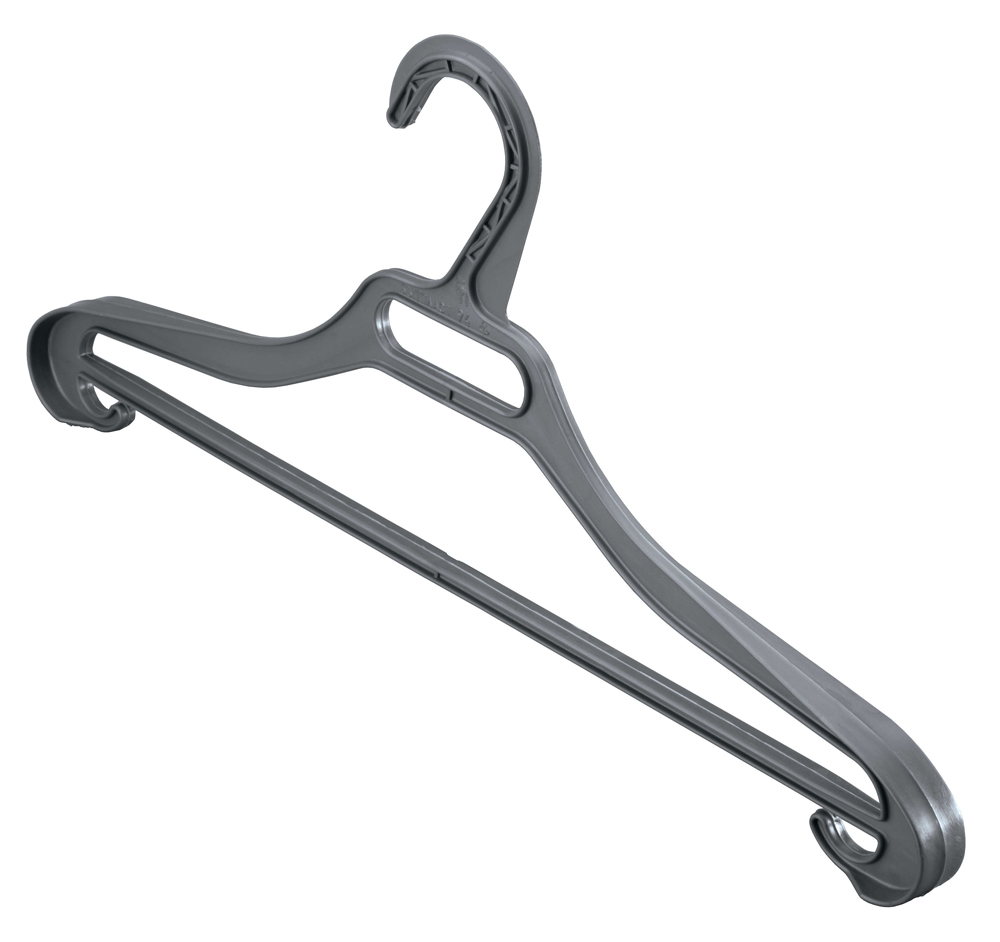 Вешалка для легкой одежды разм. 52-54 (черный) (1/70) "бытпласт"