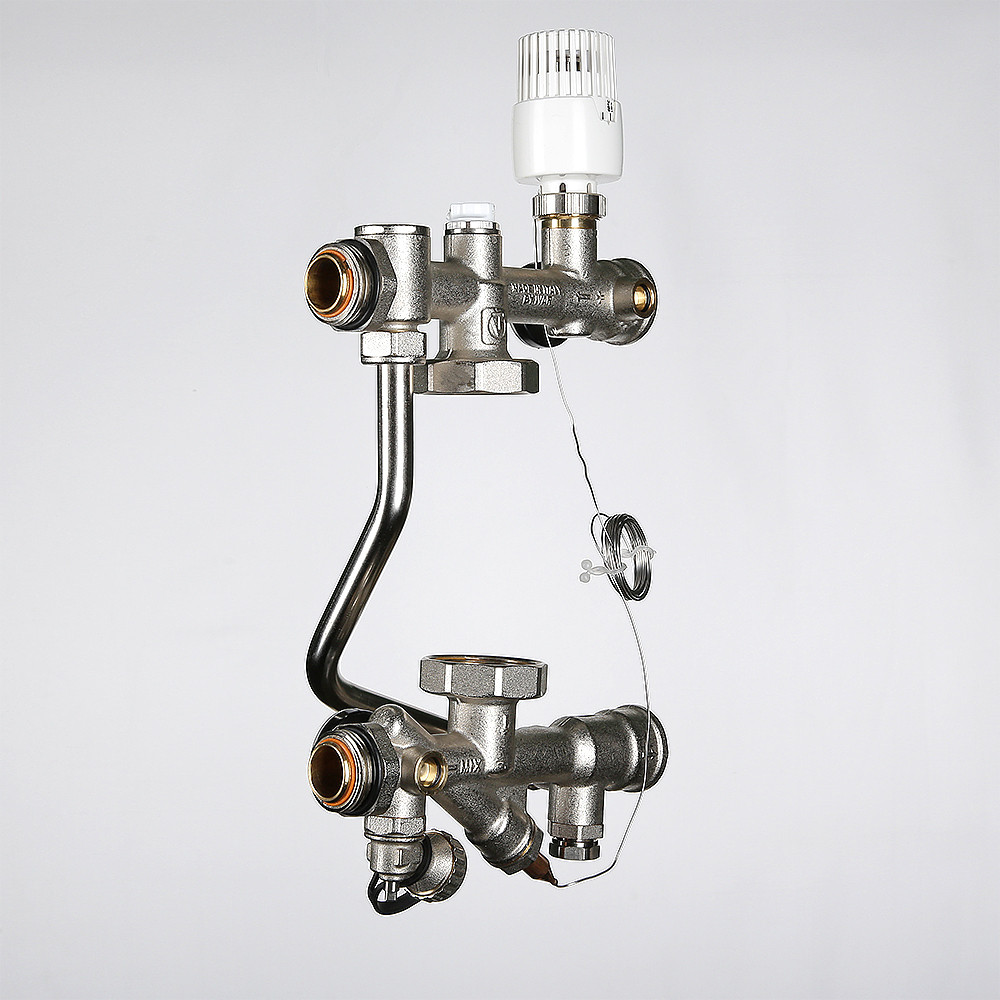 Насосно-смесительный узел 1" VALTEC TECHNOMIX 200 мм, 130 мм