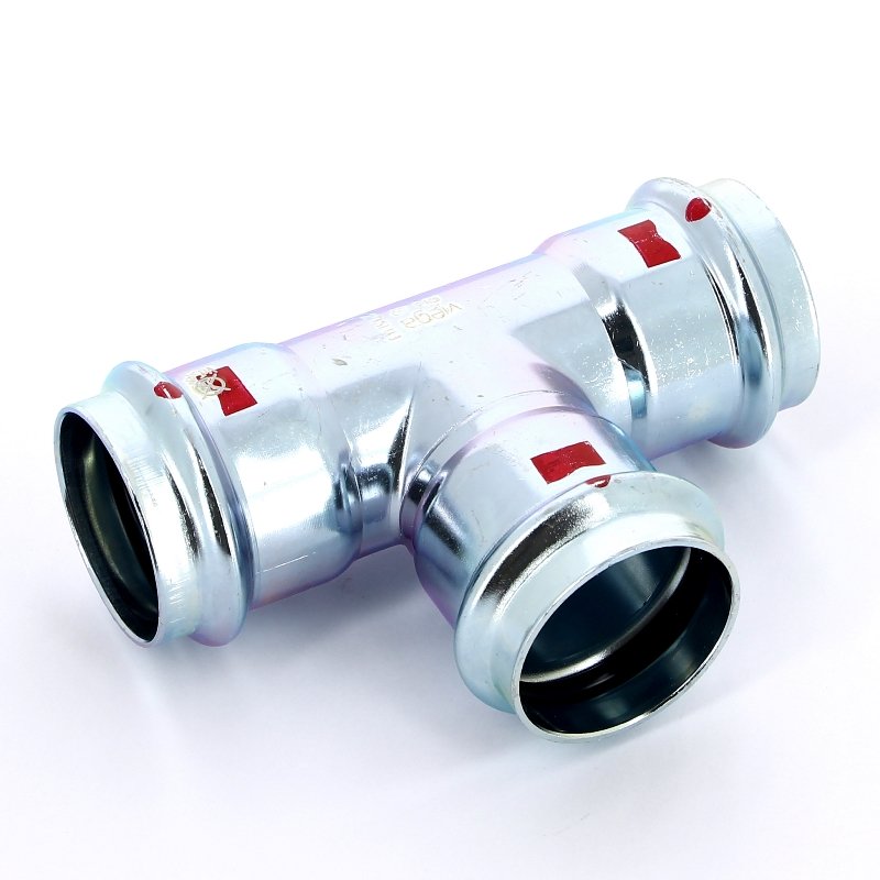 Тройник пресс 42 оцинкованная сталь Prestabo VIEGA