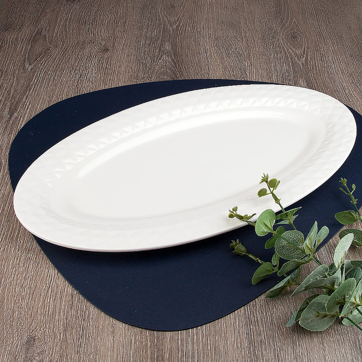 Блюдо сервировочное "маршмеллоу" 41*22*2,7 см, фарфор (4/16) "nouvelle home" 0530291