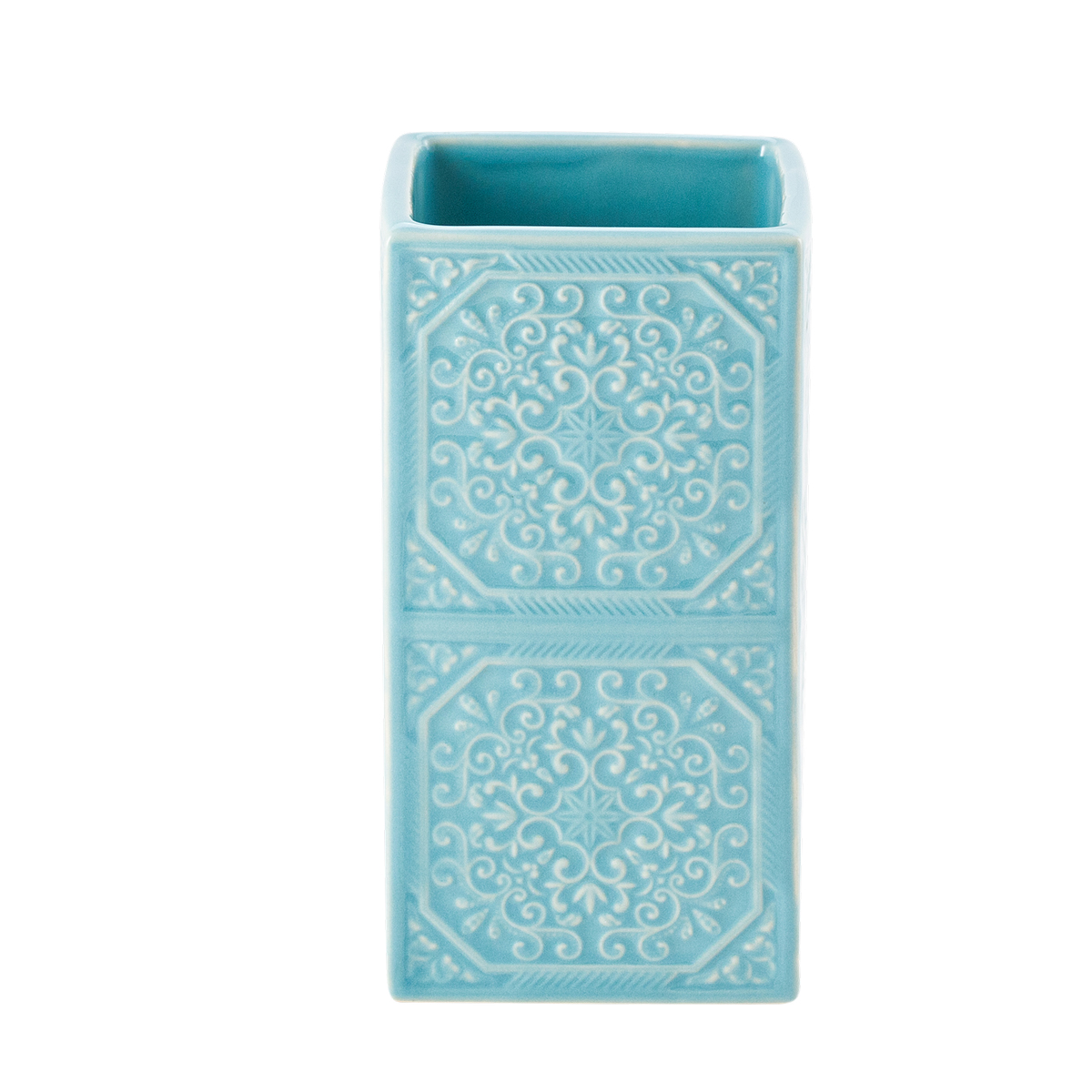 Стакан для ванной комнаты "tiffany" керамика (бирюзовый) (1/12) "swensa" swtk-1053c