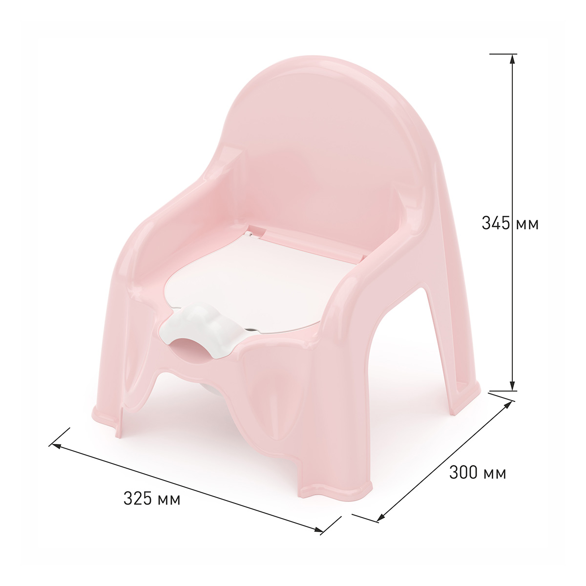 Горшок-стульчик детский (розовый) (1/6) "альтернатива" м1528