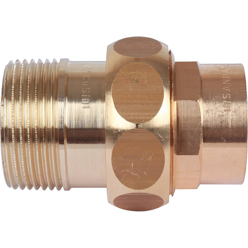 Американка (сгон) 35x1"1/4 НР самоуплотняющаяся под пайку бронзовая SANHA 1434135114