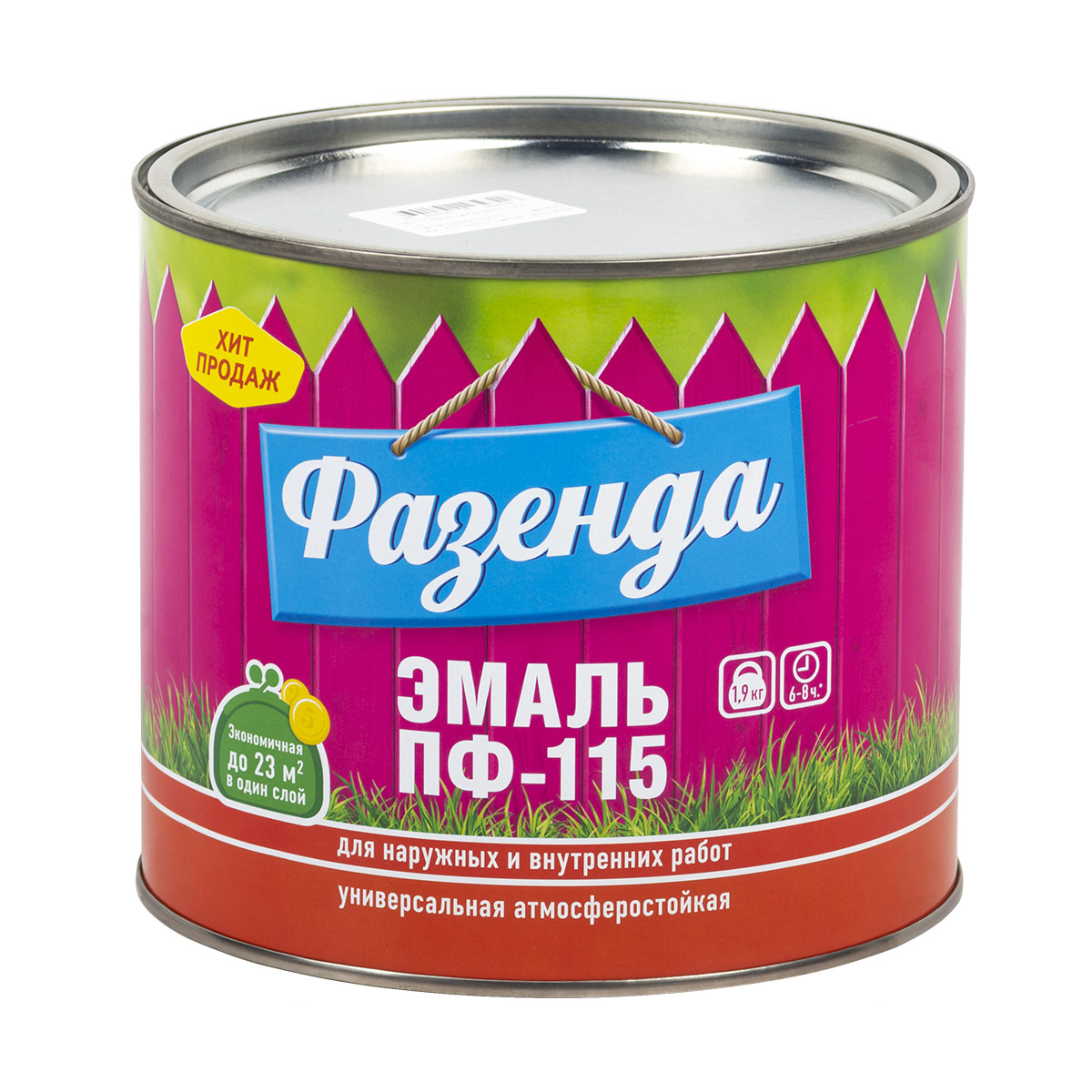 Эмаль "фазенда" пф-115 шоколадная 1,9 кг (1/6) текс
