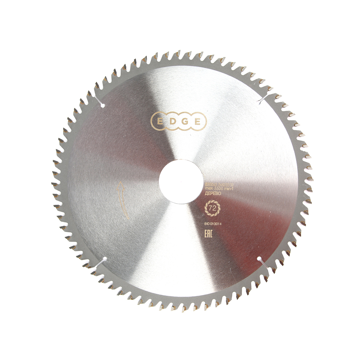 Диск пильный по дереву 300 х 50/32/30 мм, 72 зуба (1/10) "edge by patriot" 810010014