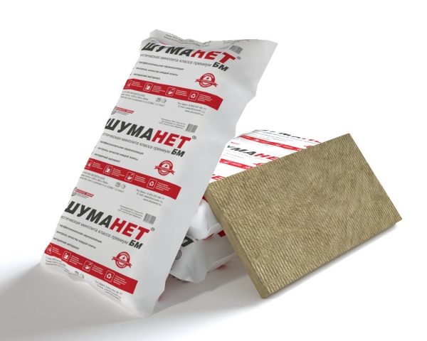 Звукоизоляция базальтовая Шуманет-БМ 1200х600х50 мм (уп/4 плиты, 2,88м2/0,144м3)