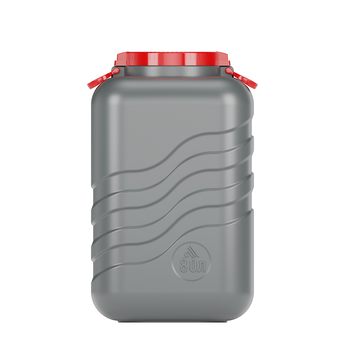 Канистра-бочка пласт. "волна-эконом" 80 л с крышкой и ручками (1/2) "альтернатива" м8332