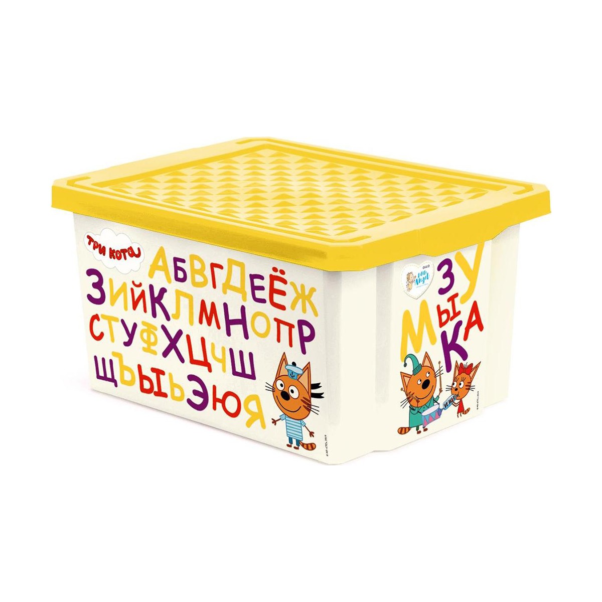 Ящик для игрушек "три кота" обучайка читай 17 л  (1/12) "little angel"  la1225