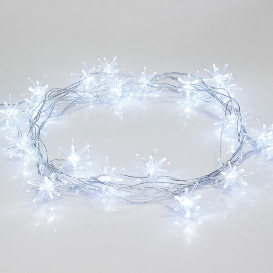 Электрогирлянда "снежинки" 2,8 м, 20 белых ламп (1/48) "neon-night" 303-036