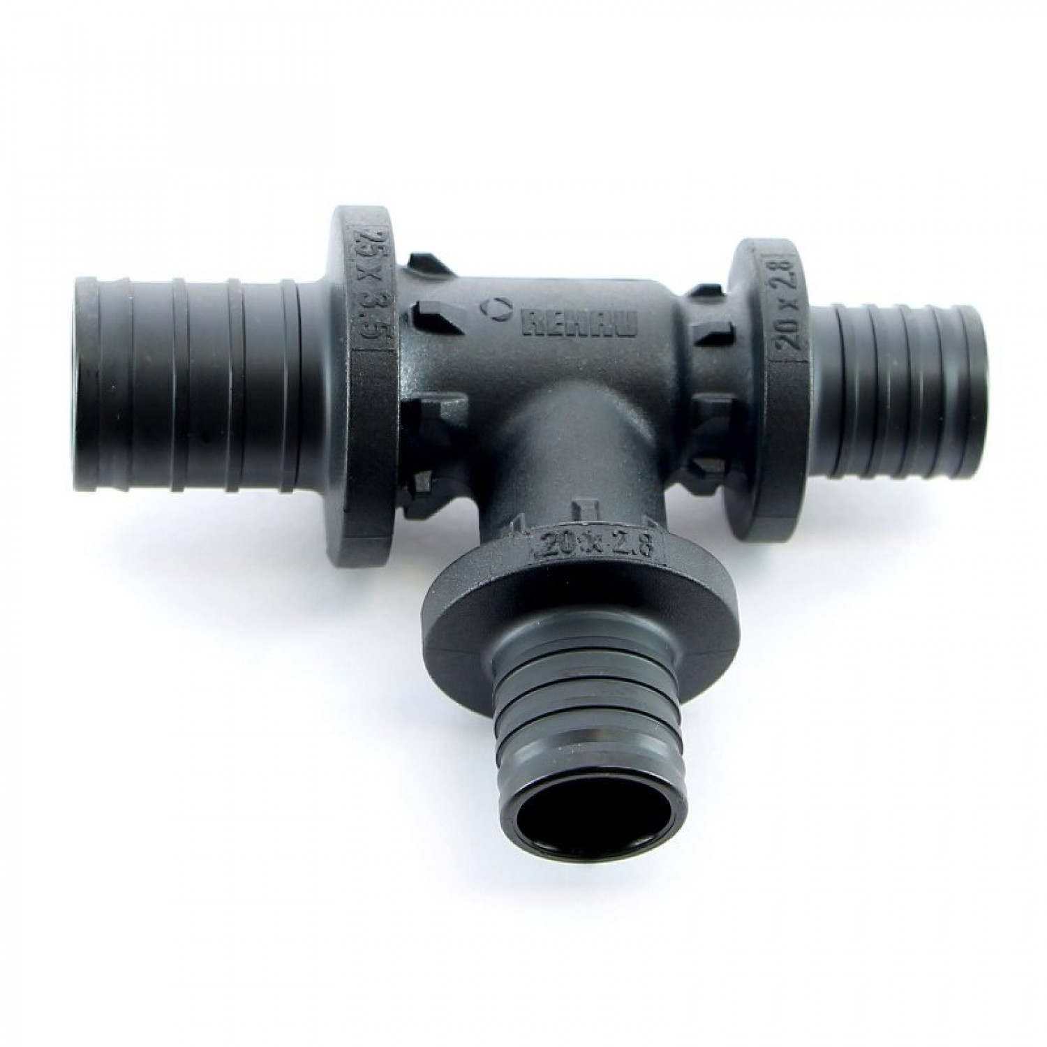 Тройник редукция 25 x 20 x 20 REHAU RAUTITAN PX пластик