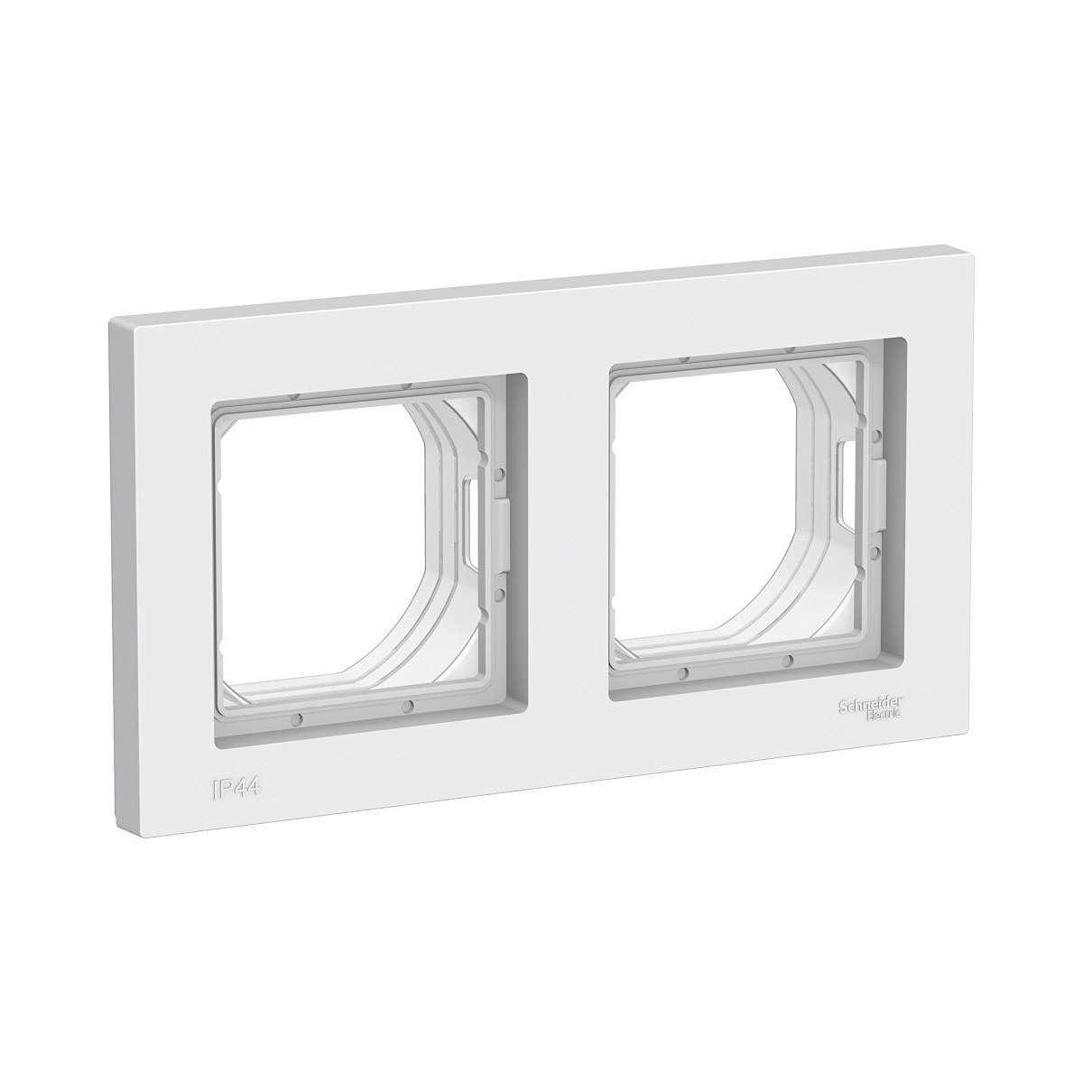 Рамка "atlasdesign aqua" 2-х местн. универс., белый (1/5/30) "schneider"