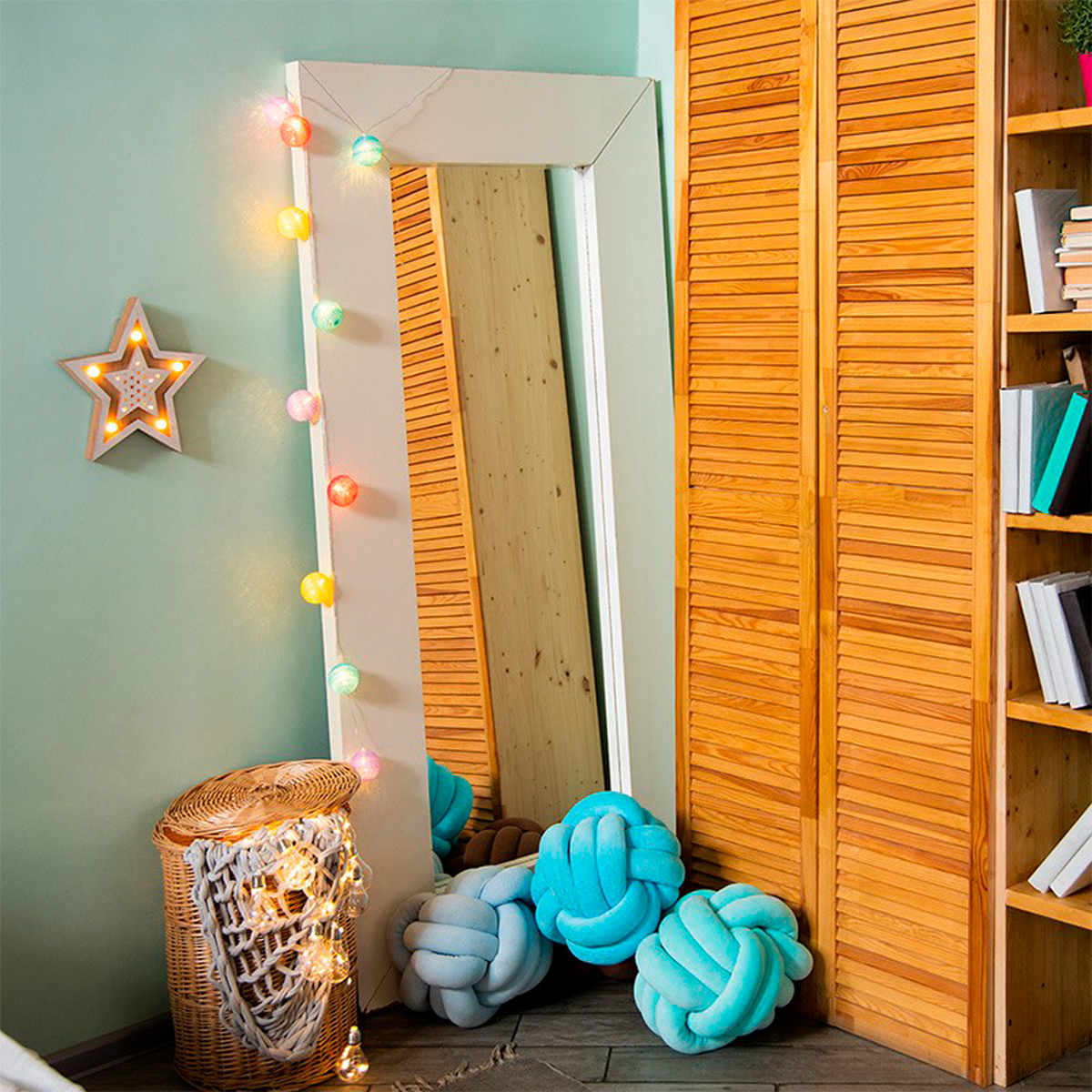 Электрогирлянда "фонарики фейерверк" 1,5 м, 10 теплых ламп, шнур прозр. (1/48) "neon-night" 303-099