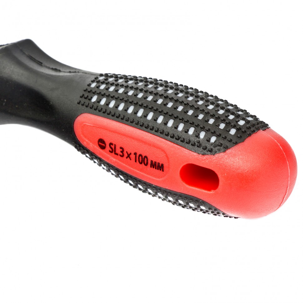 Отвертка Fusion, SL3 х 100 мм, CrV, трехкомпонентная рукоятка "Anti slip" Matrix (11408)