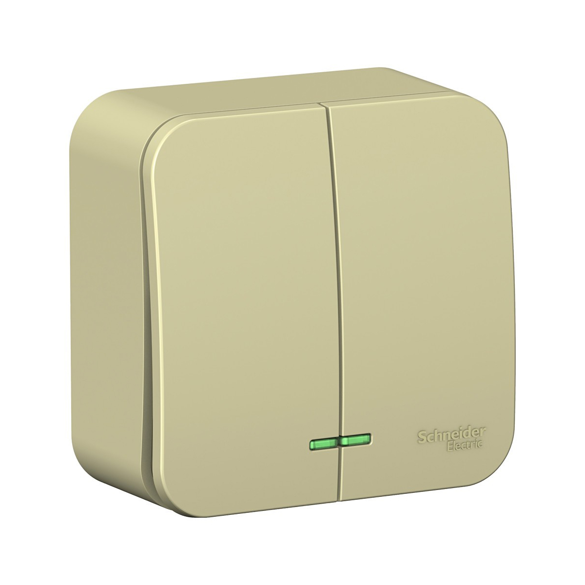 Выключатель открыт. уст. "blanca" 2-х кл. с индикатором 10а, бежевый (1/15/30) "schneider"