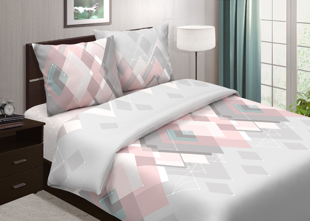 Постельное белье "сияние" 1,5 сп. (поплин 115 г/м) (1) амавес-текстиль