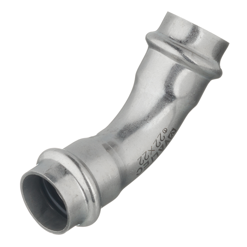 Угол пресс 45' 22 нержавеющая сталь VALTEC