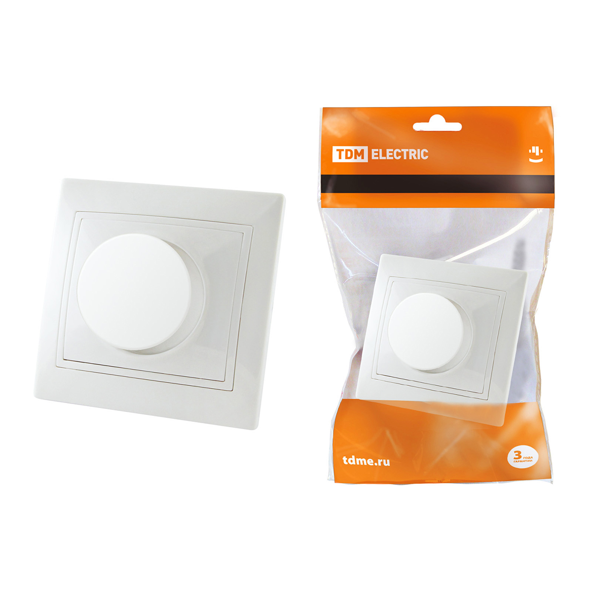 Диммер "таймыр" rl 600 вт, белый (1/10/100) tdm sq1814-0024