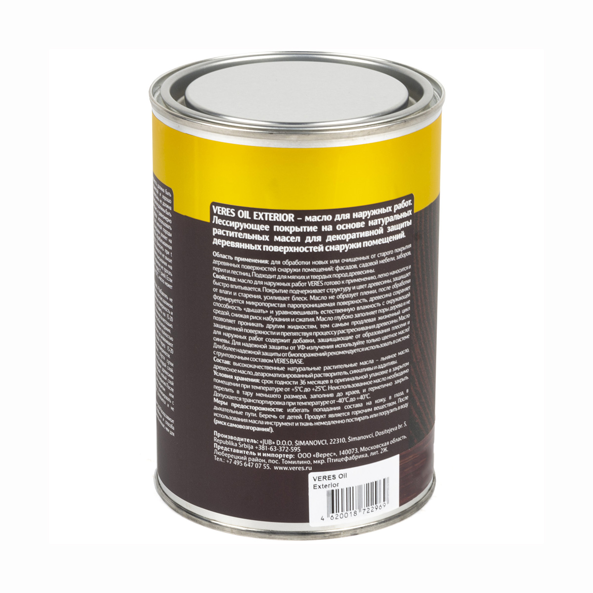 Верес масло для наруж. работ  "oil exterior" № 1 бесцветный  0,9 л (1/6) "veres"