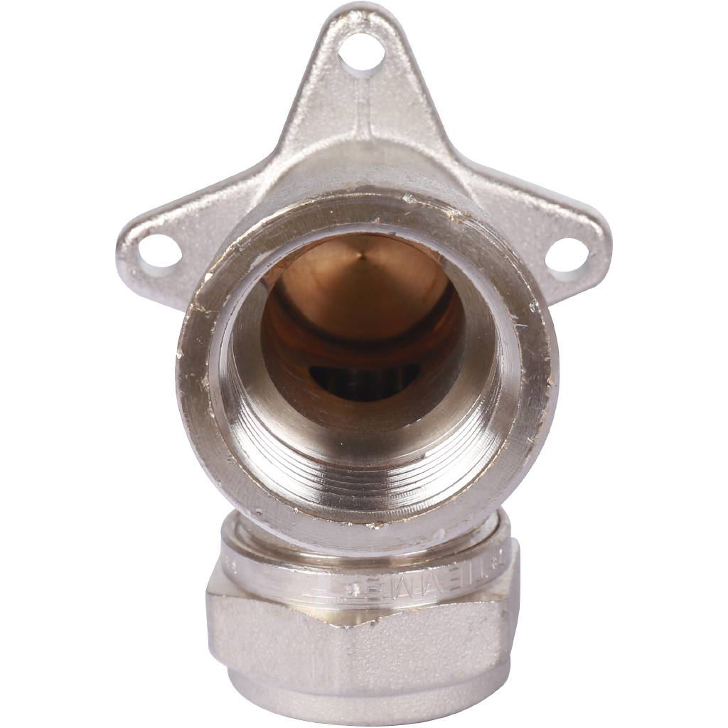 Угол настенный с креплением 20 х 3/4'' ВР обжим TIEMME для металлопласта