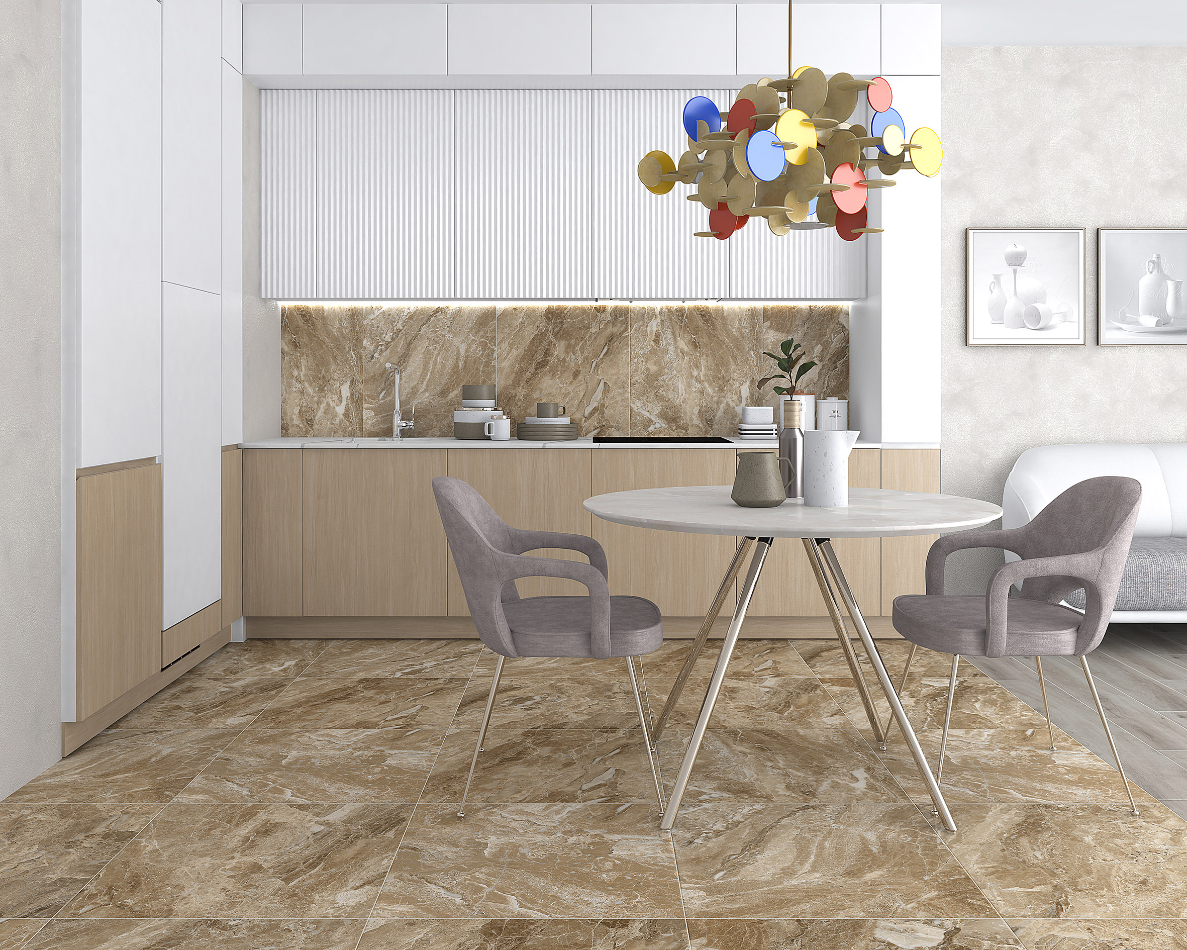 Irida керамогранит коричневый обрезной 59,50x59,50