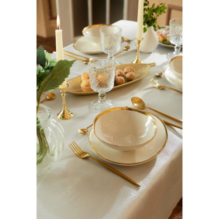 Скатерть "этель" северное сияние 142*220 см (серебро) (1/20) 7097308