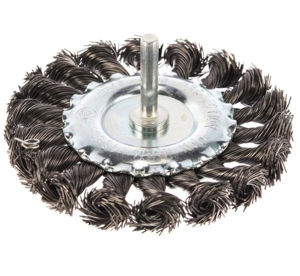 Щетка крацовка дисковая со шпилькой сталь RemoColor