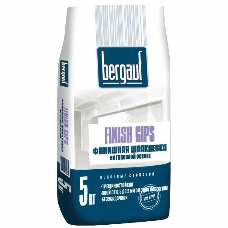 Шпатлёвка гипсовая Bergauf Finish Gips 5 кг