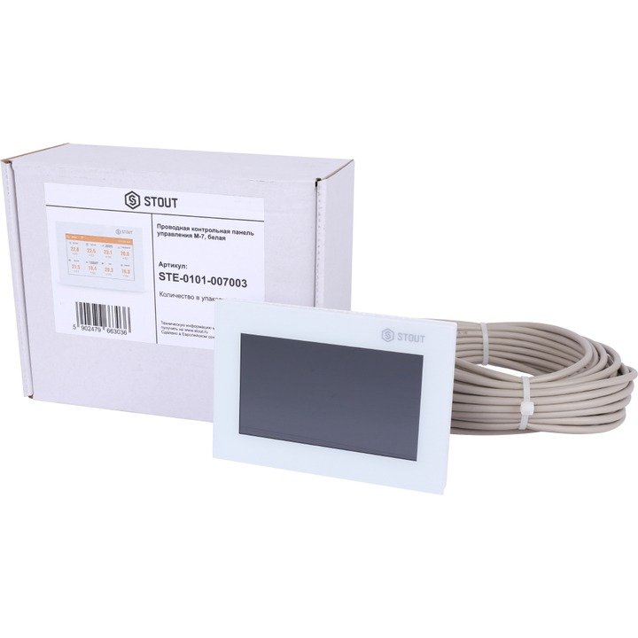 Выносная панель управления теплыми полами STOUT M-7 белая