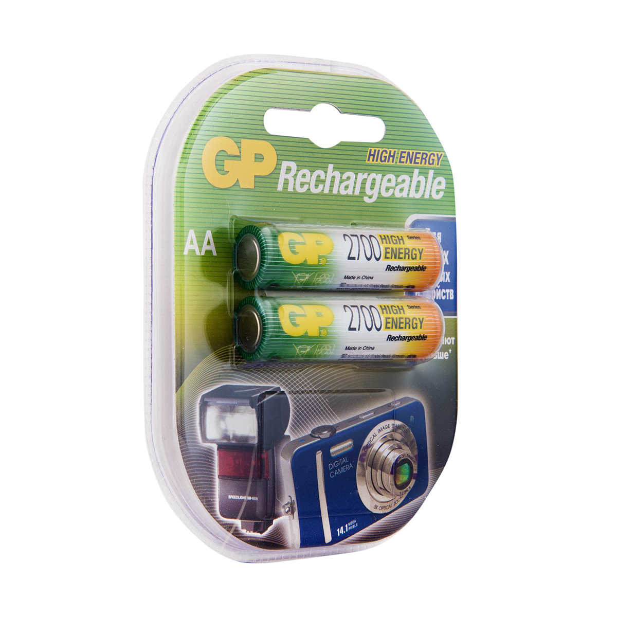 Аккумулятор gp rechargeable 270aahc-2decrc2  тип аа, 2700 мач (2 шт. в блистере) (1/10/100)