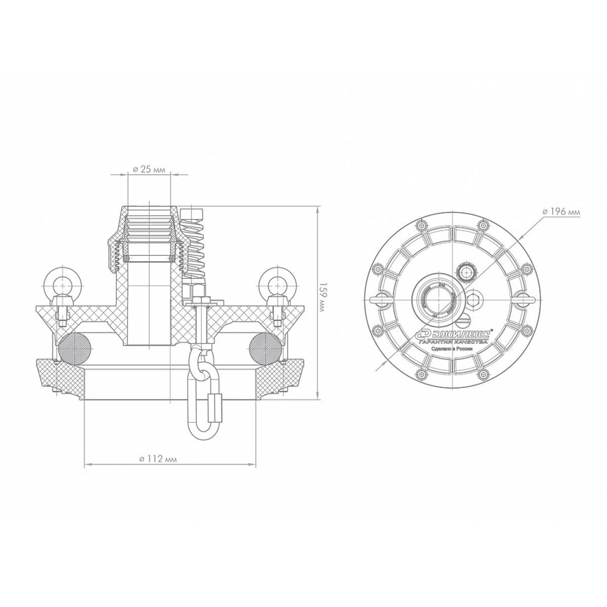 Оголовок скважинный "осп 90-110/25" (1) "джилекс"