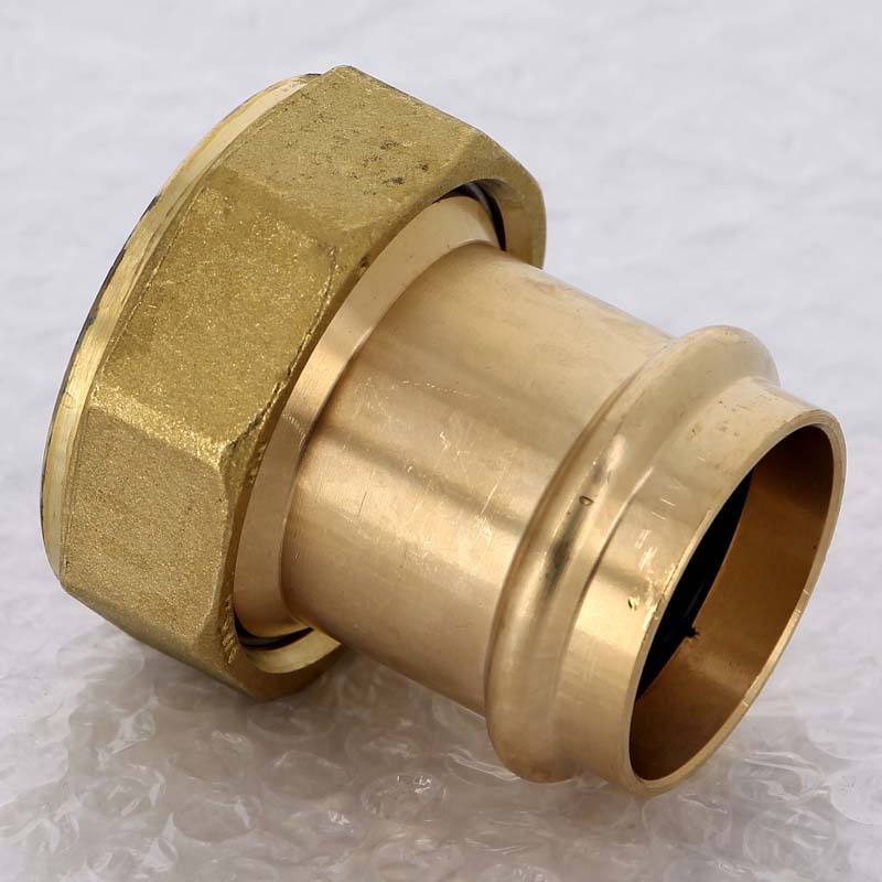 Муфта пресс-В с накидной гайкой и плоским уплотнением 42x2' Sanpress VIEGA