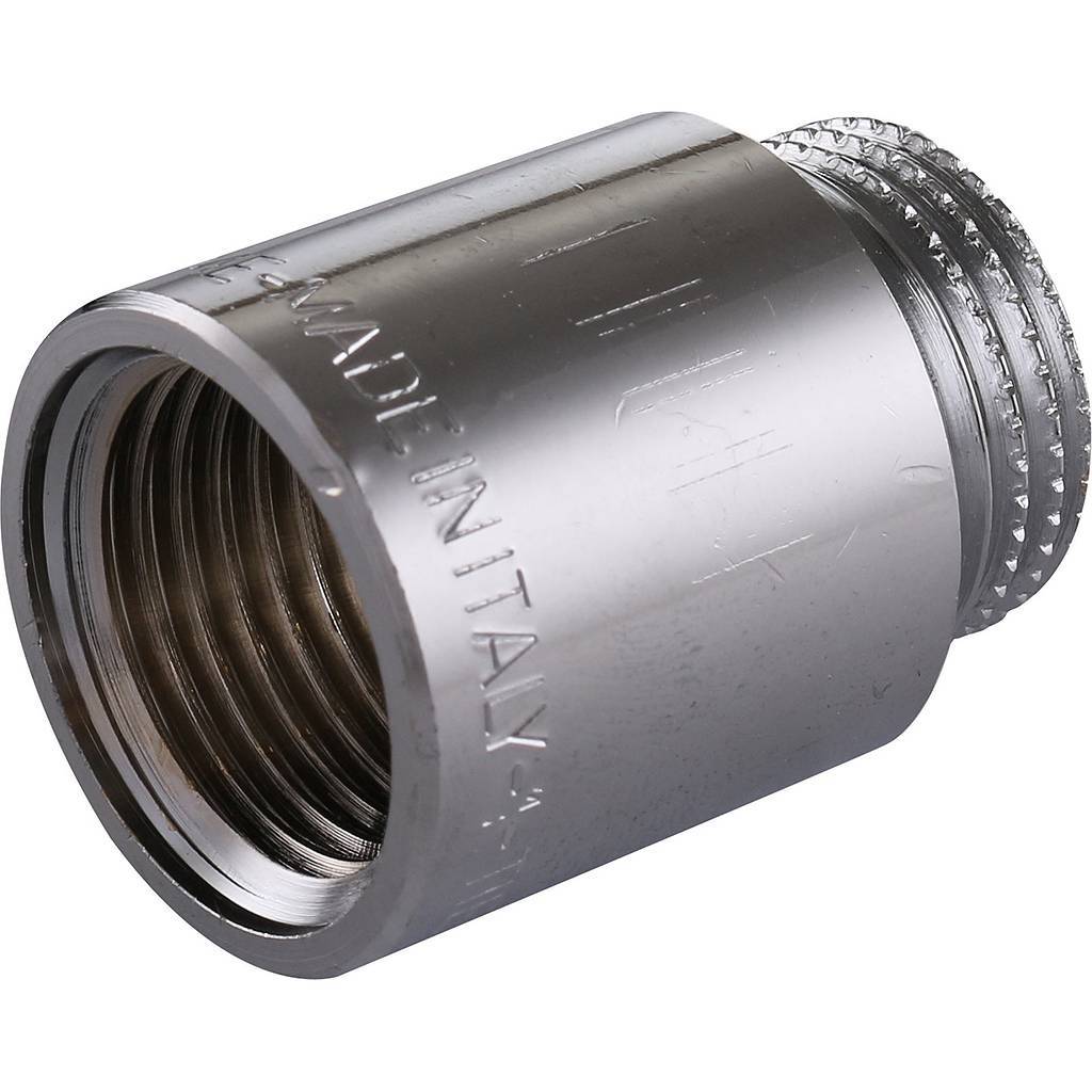 Удлинитель резьбовой 1/2" x 25 мм НР-ВР хромированный TIEMME